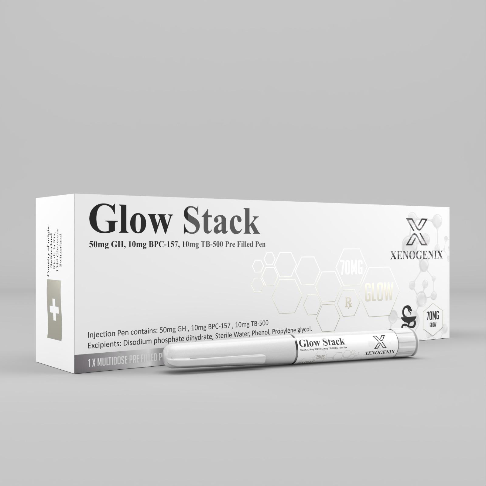 Xenogenix Glow Stack pre-filled injection pen and box